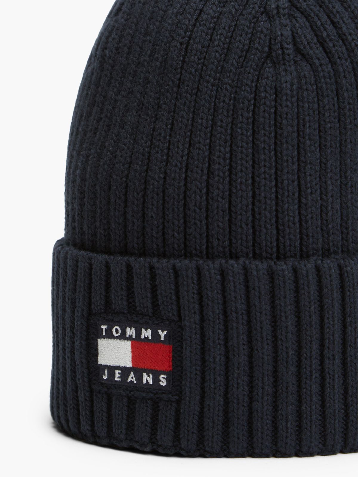 Heritage Logo Rib-Knit Beanie — Blue