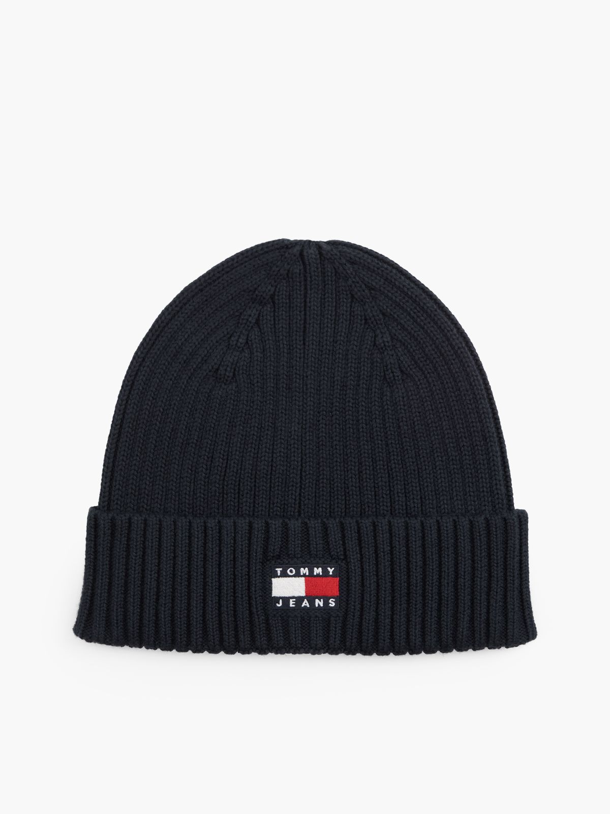 Heritage Logo Rib-Knit Beanie — Blue