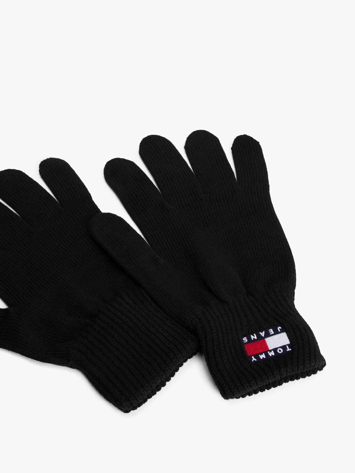 Heritage Rib-Knit Cuff Gloves — Black