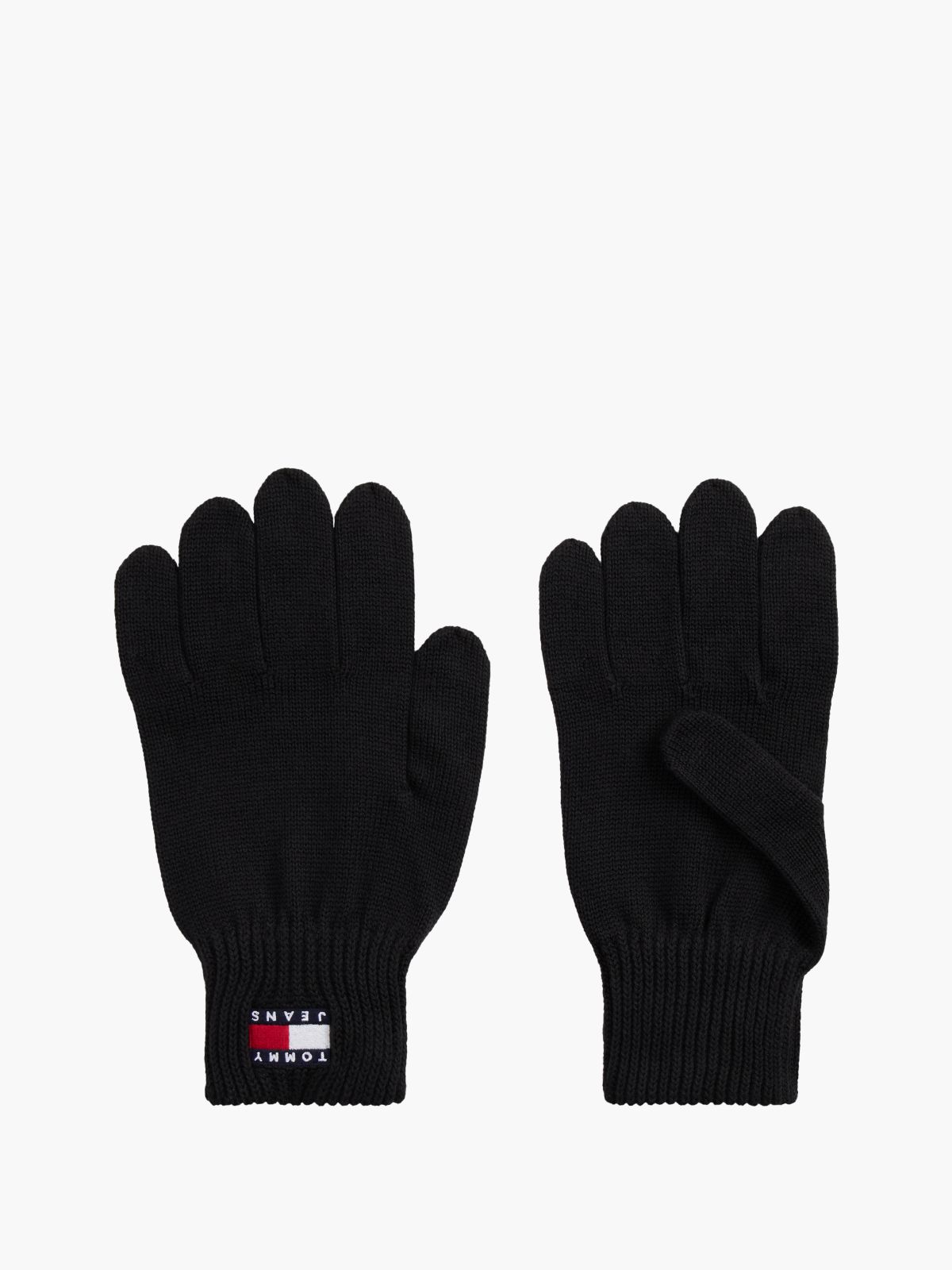 Heritage Rib-Knit Cuff Gloves — Black