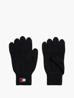 Heritage Rib-Knit Cuff Gloves — Black 1