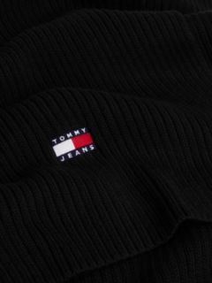 Heritage Logo Rib-Knit Scarf — Black 2
