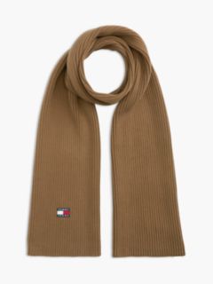 Heritage Logo Rib-Knit Scarf — Brown 1