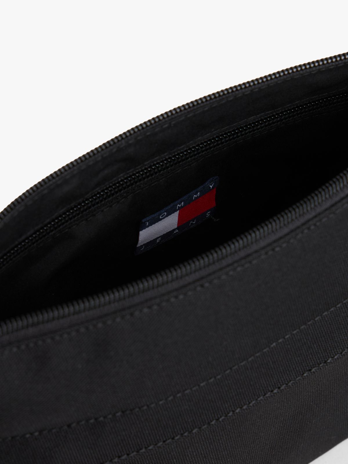 Essential Repeat Logo Crossbody Sacoche Bag — Black