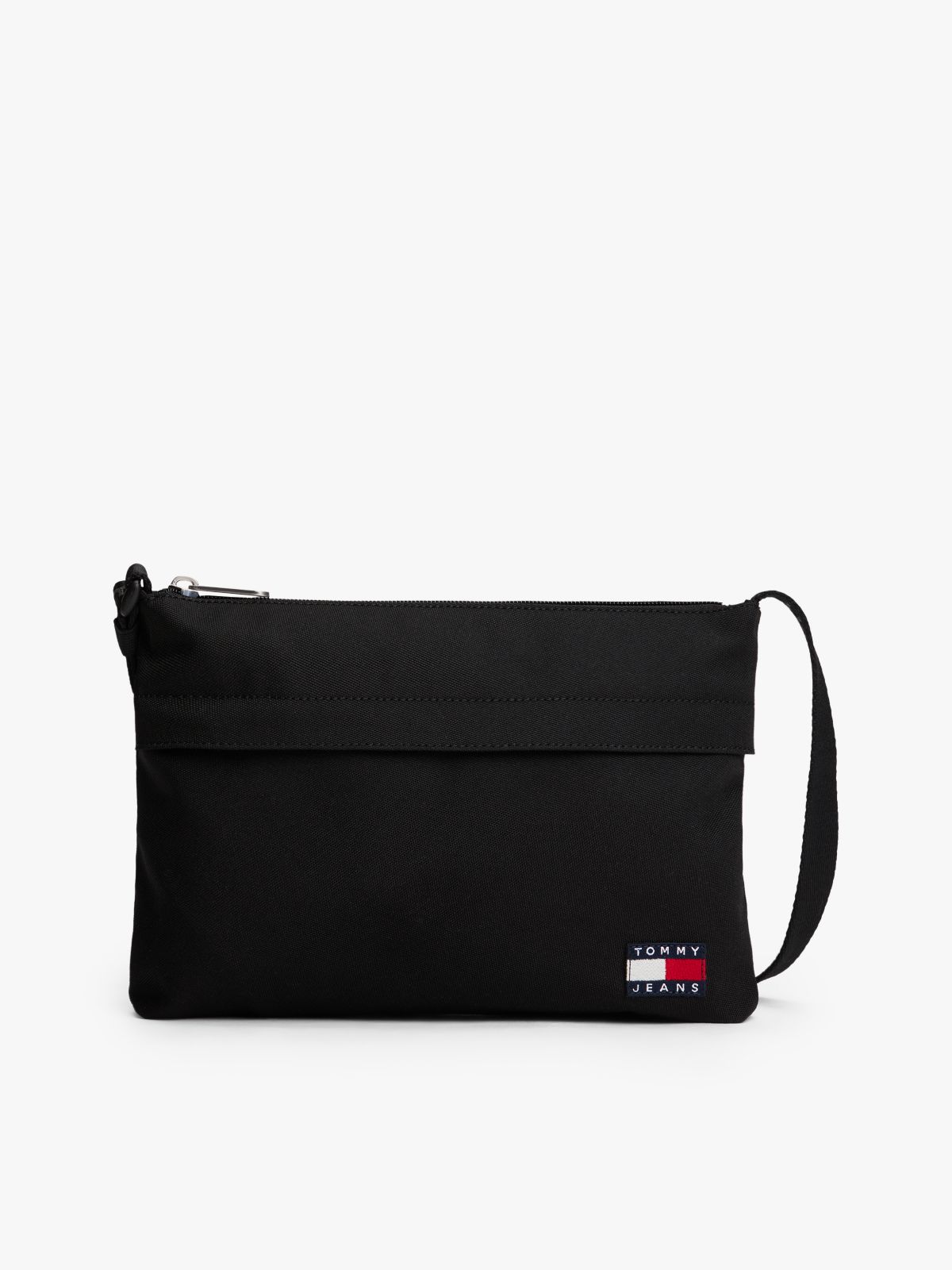 Essential Repeat Logo Crossbody Sacoche Bag — Black
