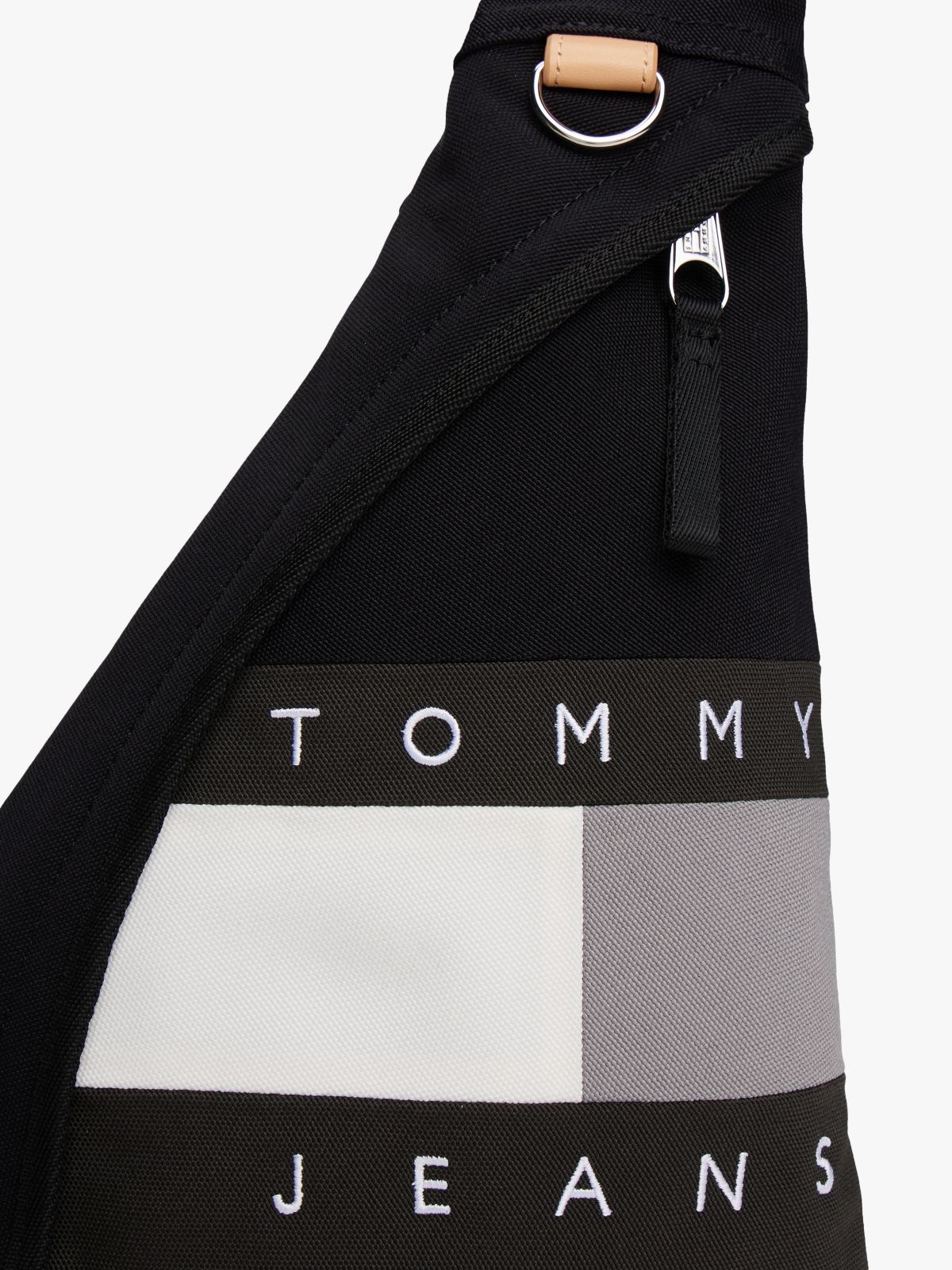 Archive Colour-Blocked Crossbody Sling Bag — Black
