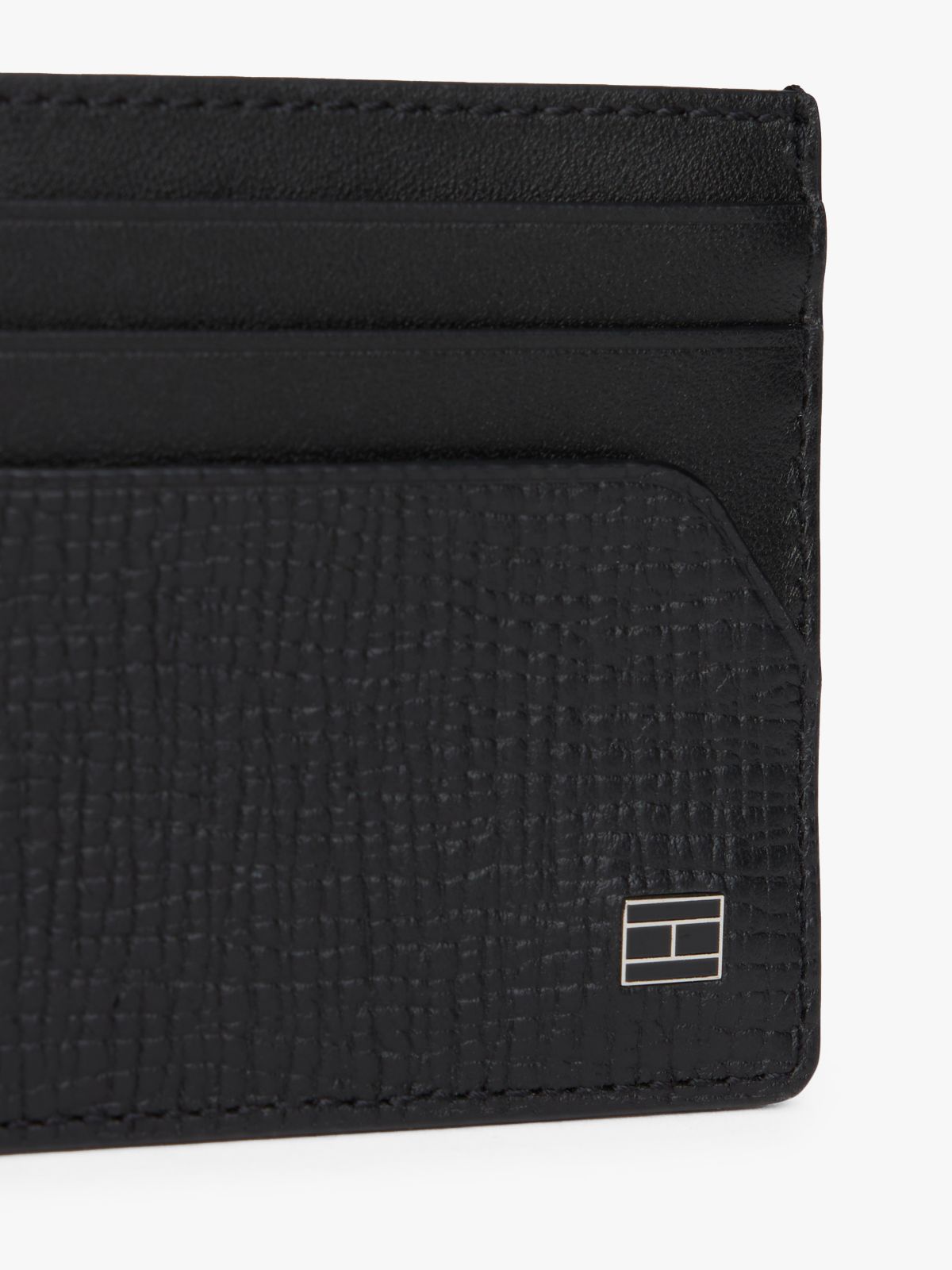 Hilfiger Flag Credit Card Holder — Black