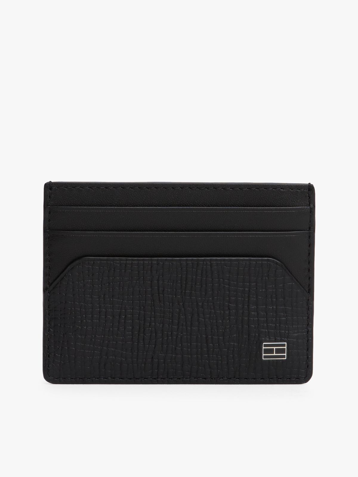Hilfiger Flag Credit Card Holder — Black