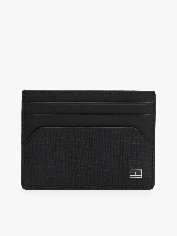 Hilfiger Flag Credit Card Holder — Black