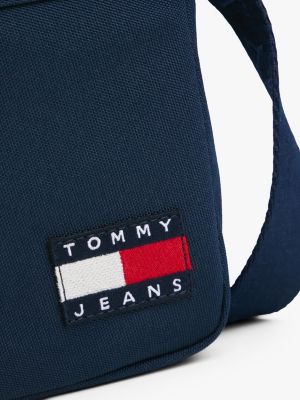 sac reporter essential à bandoulière et logo bleu pour hommes tommy jeans