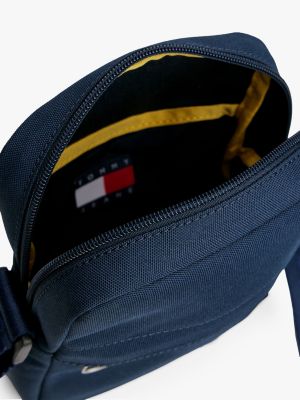 sac reporter essential à bandoulière et logo bleu pour hommes tommy jeans