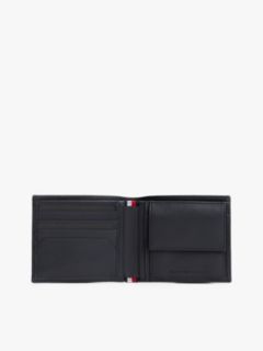 Hilfiger Flag Leather Card And Coin Bifold Wallet — Blue 4