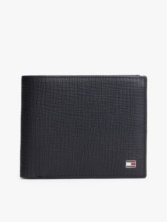 Hilfiger Flag Leather Card And Coin Bifold Wallet — Blue 1