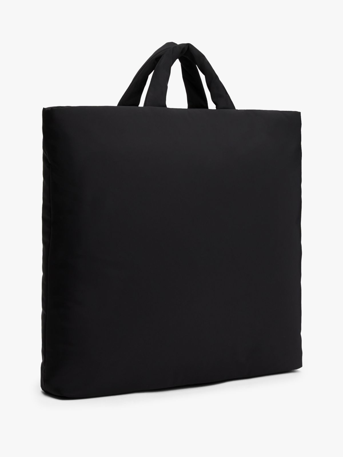 Tech Tonal Logo Tote Bag — Black