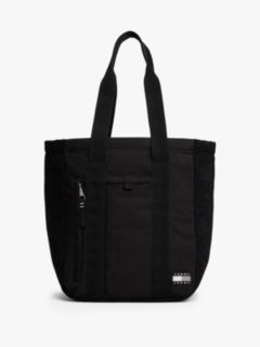 Tech Tonal Logo Tote Bag — Black 1
