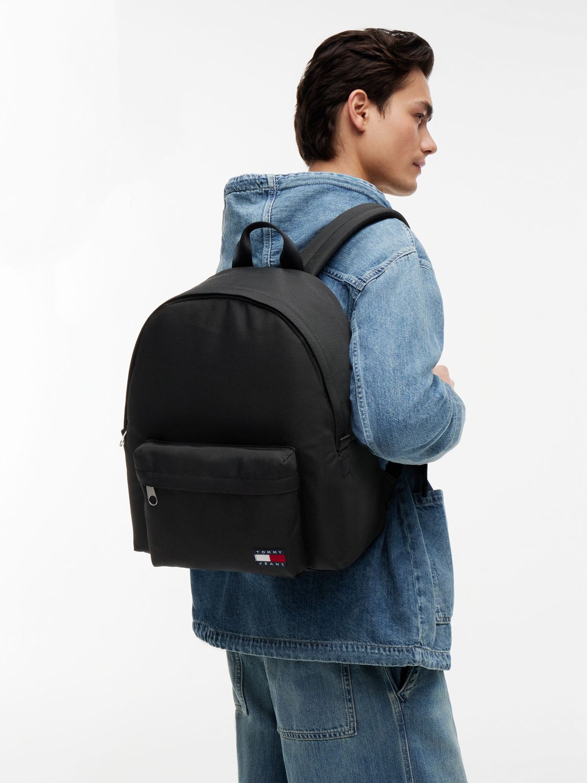 Essential Logo Dome Backpack — Black