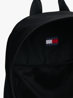black essential logo dome backpack for men tommy jeans