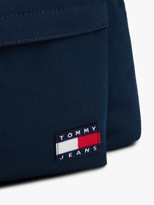 blue essential logo dome backpack for men tommy jeans
