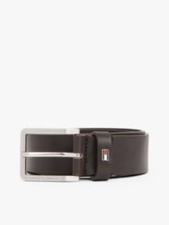 Enamel Flag Leather Belt — Brown 4