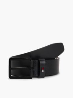 Enamel Flag Leather Belt — Black 1