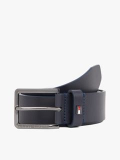 Enamel Flag Leather Belt — Blue 1