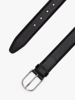 TH Business Monogram Leather Belt — Black 2