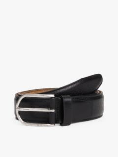 TH Business Monogram Leather Belt — Black 1
