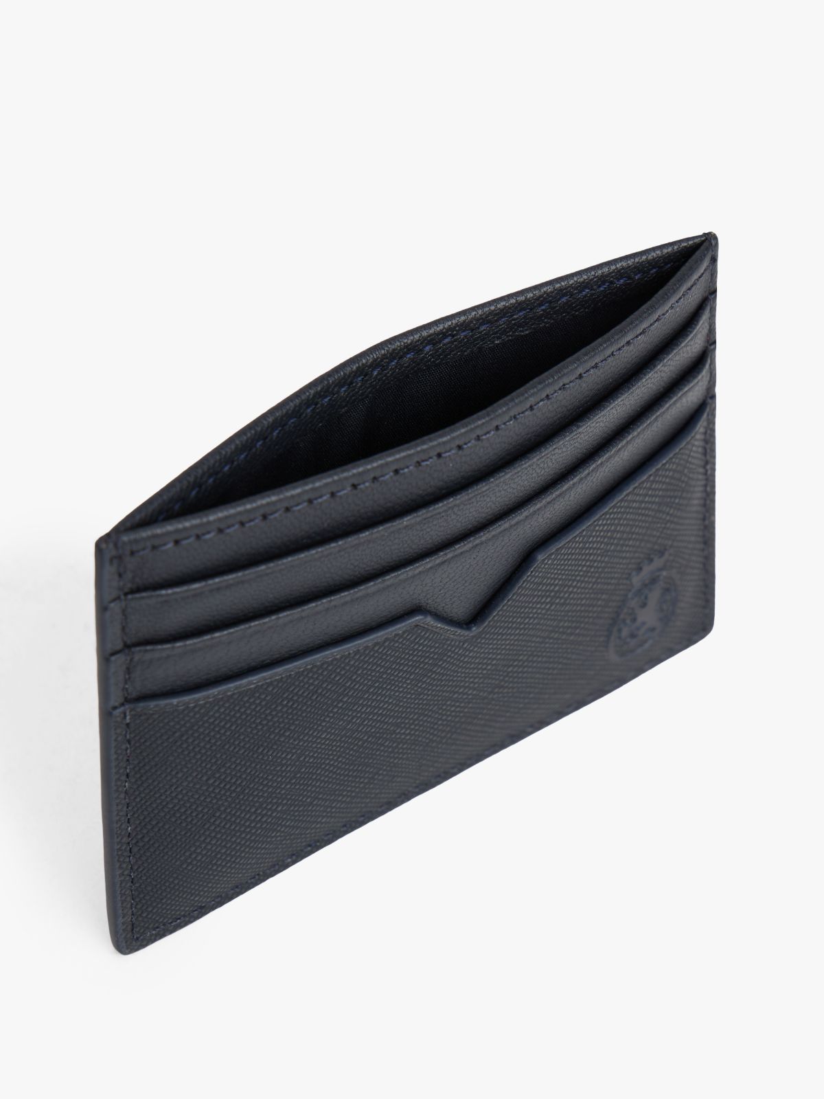Leather Card Holder And Key Fob Set — Blue