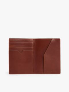 Leather Passport Holder And Luggage Tag Set — Brown 4