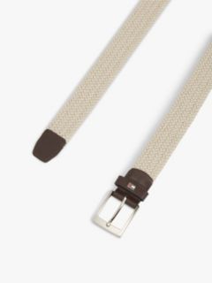 Braided Webbing Belt — Beige 2