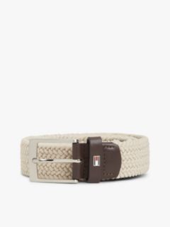Braided Webbing Belt — Beige 4