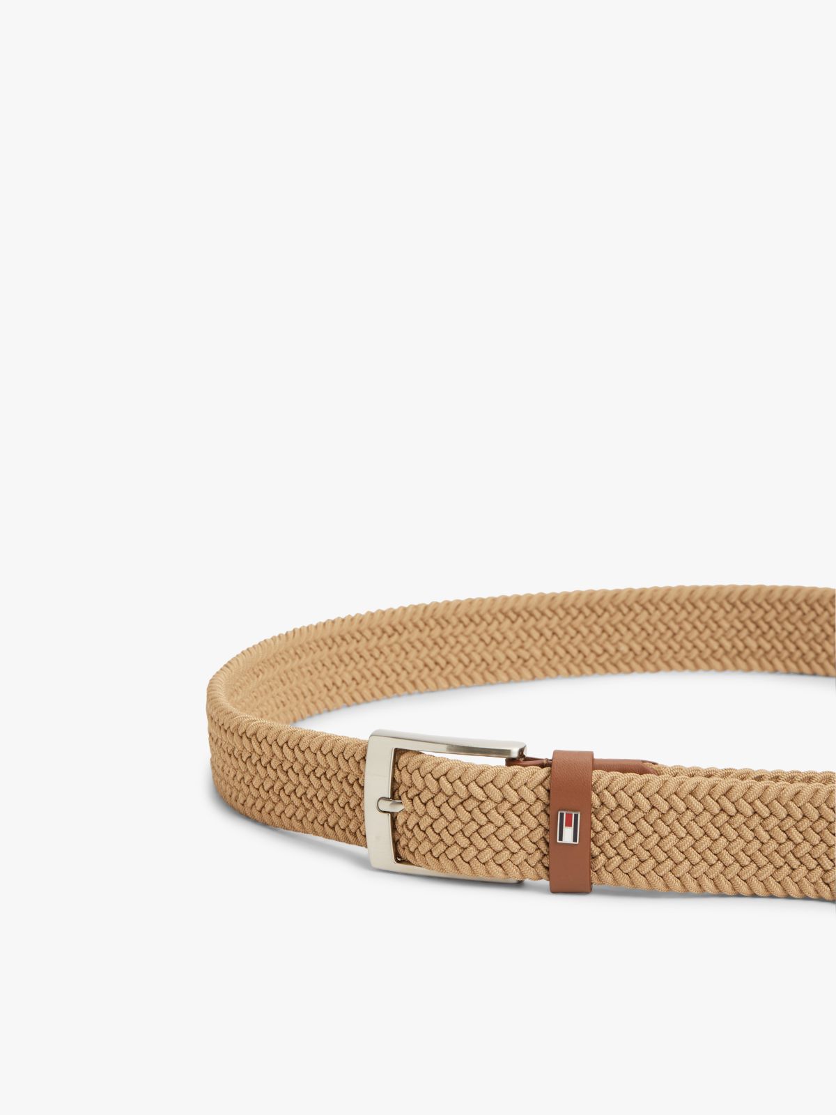 Braided Webbing Belt — Beige