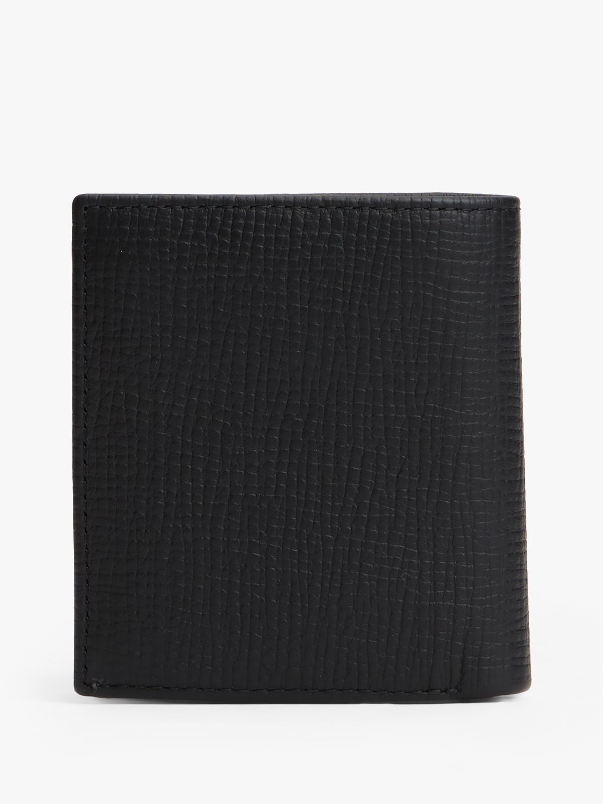 Hilfiger Flag Leather Trifold Wallet — Black