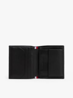 Hilfiger Flag Leather Trifold Wallet — Black 4