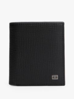 Hilfiger Flag Leather Trifold Wallet — Black 1