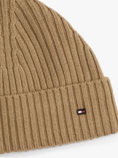 Hilfiger Flag Pure Wool Beanie — Beige 3