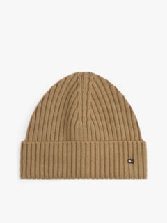 Hilfiger Flag Pure Wool Beanie — Beige 1