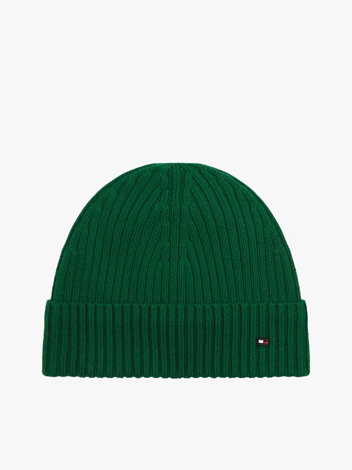 Hilfiger Flag Pure Wool Beanie — Green