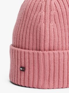 Hilfiger Flag Pure Wool Beanie — Pink 3