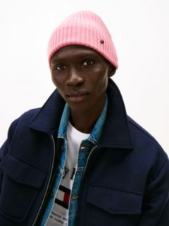 Hilfiger Flag Pure Wool Beanie — Pink 4