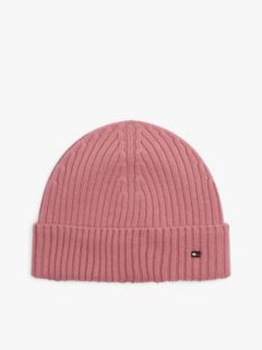 Hilfiger Flag Pure Wool Beanie — Pink 1