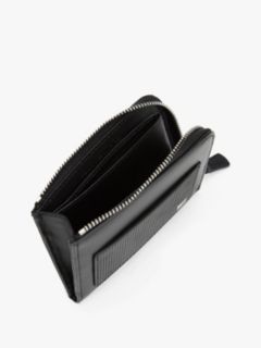 Hilfiger Flag Ribbed Leather Zip-Around Wallet — Black 4
