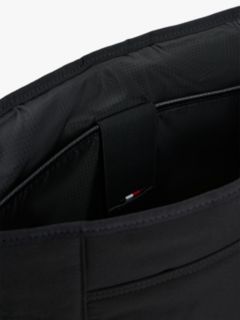 Textile Logo Flap Messenger Bag — Black 4