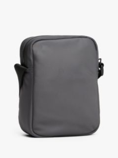 Textile Logo Patch Crossbody Reporter Bag — Grey 2