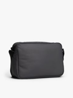 Textile Logo Patch Crossbody Reporter Bag — Grey 2