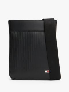 Hilfiger Flag Ribbed Crossbody Bag — Black 1