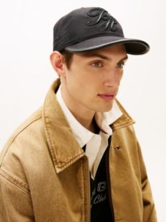 Logo Embroidery Five-Panel Baseball Cap — Black 4