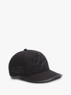 Logo Embroidery Five-Panel Baseball Cap — Black 1