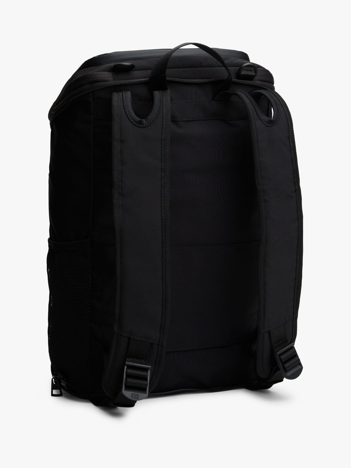 Textile Logo Packable Backpack — Black