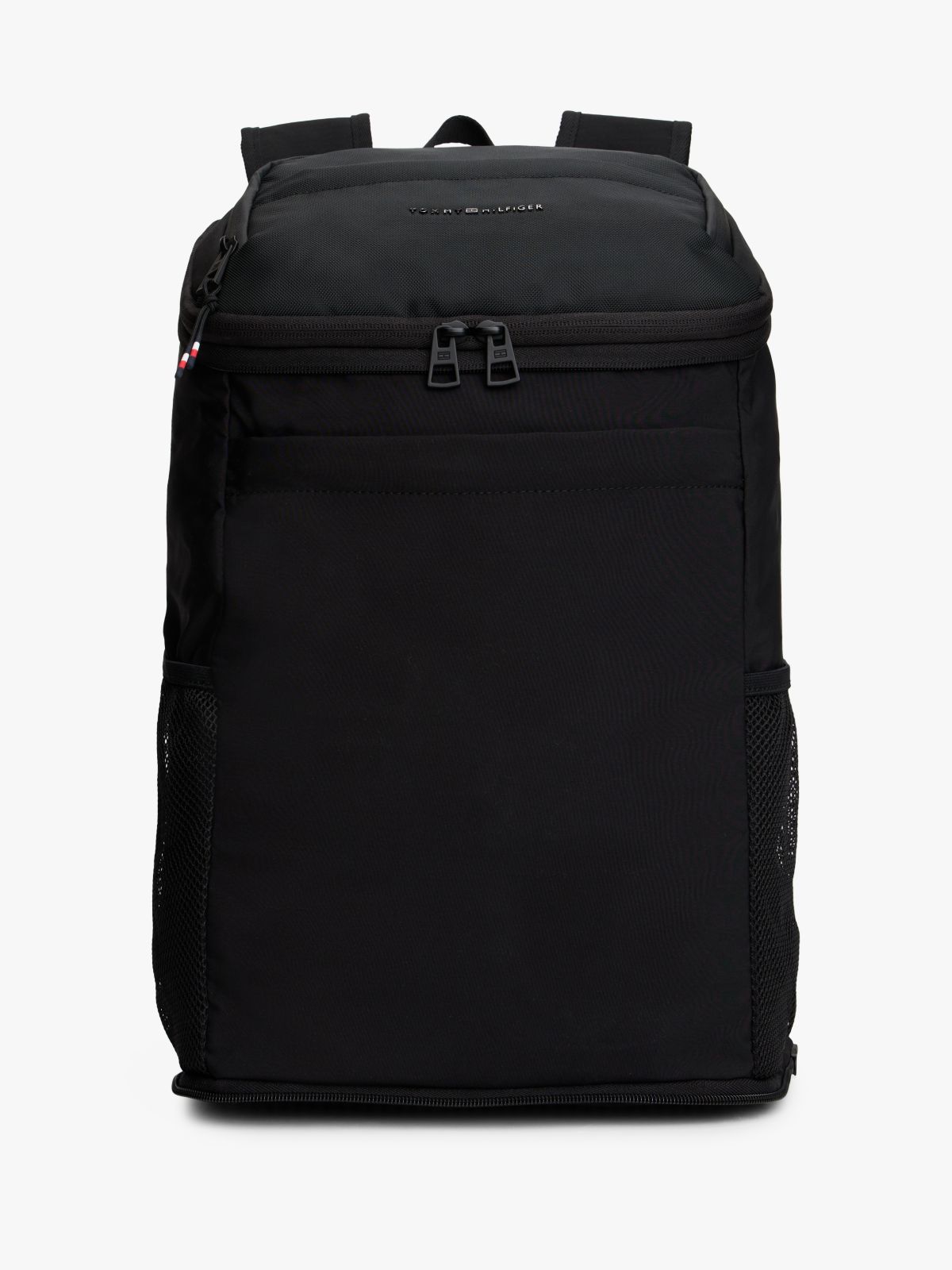 Textile Logo Packable Backpack — Black